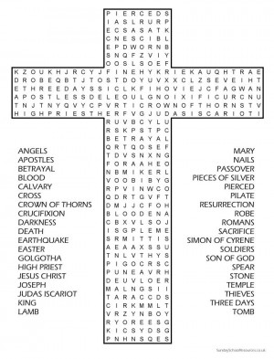 Lesson 29: Words of the Cross (Word Search)