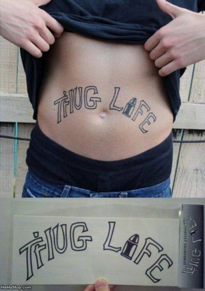 Thug Life Tattoo Designs...