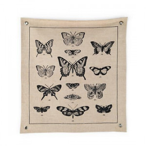 ... of Nod | Kids Banners: Vintage Butterfly Canvas Banner in All Wall Art