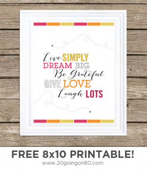 Free Word Art Quote Printable's For Your Picture Frames..