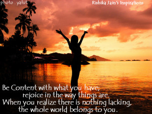Content Quotes, Pictures, Inspirational Quotes on Contentment and Joy ...