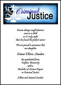 affordable criminal justice scales of justice graduation announcements ...