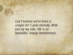 Can't believe we've been a couple for 1 year already. With you by my ...