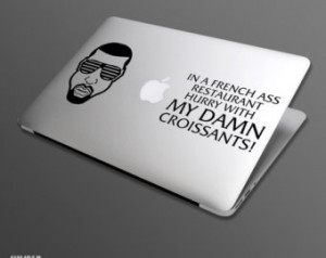 Macbook sticker Kanye West Yeezus & #39;I am God' quote. Die cut vinyl ...