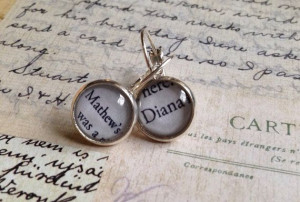 Matthew's Diana Book Quote Earrings from the All Souls Trilogy / A ...