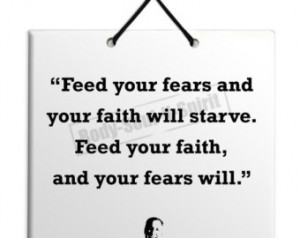 Max Lucado - Feed Your Faith - Quot e Ceramic Sculpture Wall Hanging ...