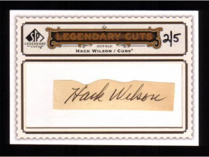 2009 Hack Wilson SP Legendary Cuts Auto 25 Image