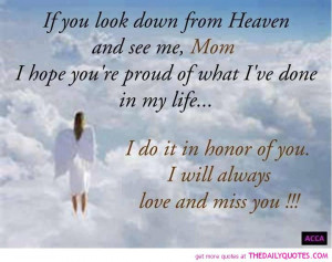 mom heaven quote love misss you mother sad quote pictures pics images ...