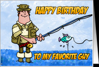 happy birthday - fisherman card - Product #201166