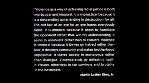Martin Luther King Jr. On The Descending Spiral Of Violence