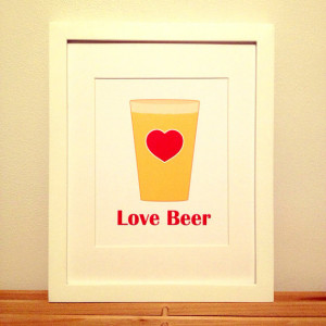 Beer Love, Beer Print, Beer Art, Kitchen Quote, Kitchen Art, Beer ...
