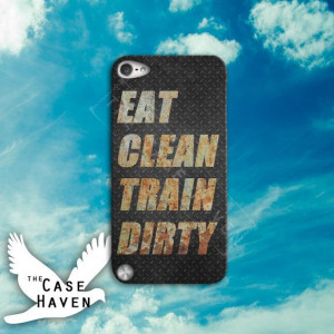 Eat Clean Train Dirty Quote Gym Crossfit Motivation Cool Metal Custom ...