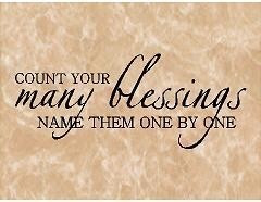 VINYL QUOTE- Count Your Many Blessings-special buy any 2 quotes and ...