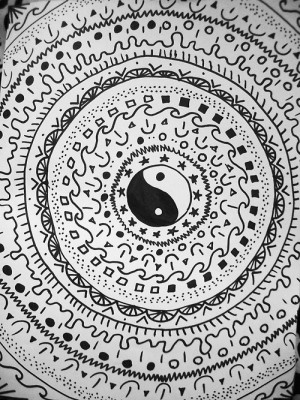 drawing art trippy Black and White drugs Awesome eye psychedelic peace ...