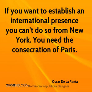 If you want to establish an international presence you can't do so ...