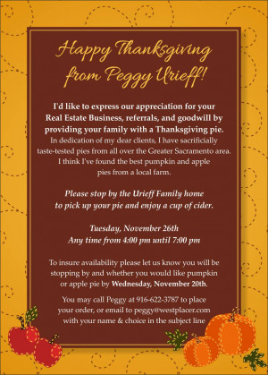 ... for your Sacramento area real estate referrals. www.peggyurieff.com