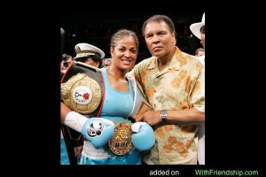 Muhammad ali with his daughter Laila ali who is also a boxer