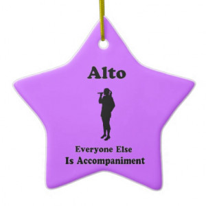 Alto Star Funny Choir Ornament Gift For Singer
