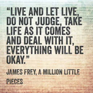 Million Little Pieces--Leonard's very sage advice !