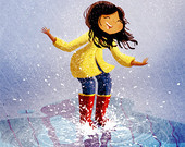 Puddle, Rain Boots, San Francisco, Rainy Painting, Rainy Day, Rain ...