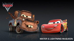 ... de MATE, el mejor amigo de Rayo McQueen, en Cars 2: World Grand Prix