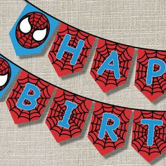 Spiderman Birthday Banner