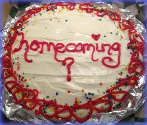 homecoming invitation giant cookie