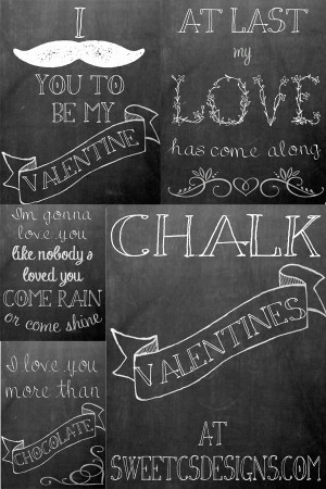 Freebie Friday: Chalkboard Valentine Printables