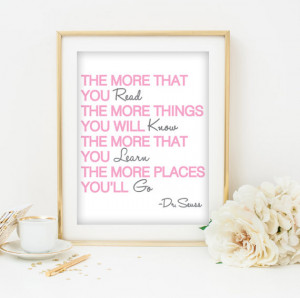 dr seuss quote print dr seuss nursery decor dr seuss the more that you ...