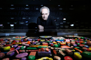 Catalan chef Ferran Adrià poses with plasticine models of his food on ...
