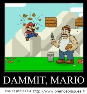 Super Mario bross nintendo ds n'aime pas les maçons...