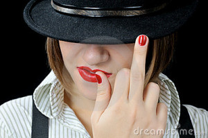 Black Girls on Home Stock Images Reckless Cool Girl In Black Hat