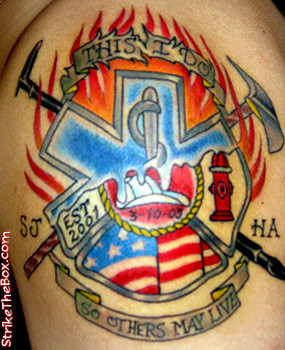 celtic cross firefighter tattoo designs