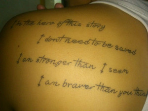... stronger than I seem I am braver than you think #tattoo Random Quotes