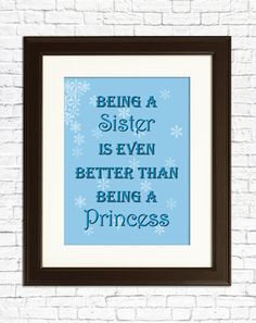 FROZEN - Elsa & Anna Wall Decor - Quote for sisters - Nursery Decor ...