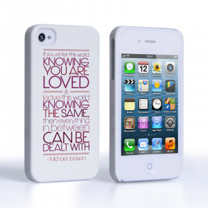 ... iPhone 4 / 4S Cases / Caseflex iPhone 4 / 4s Michael Jackson Quote