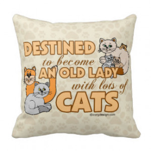 Future Crazy Cat Lady Funny Saying Design Pillow