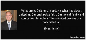 today is what has always united us: Our unshakable faith. Our love ...