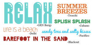 Scrapbooking Themes Quickstart: Beach Images, Sayings and Fonts