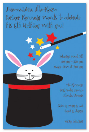 Free Printable Birthday Party Invitations Kansas Magician Pic #20