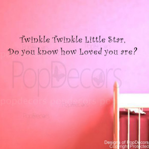 Twinkle twinkle little star-words and letters quote decals