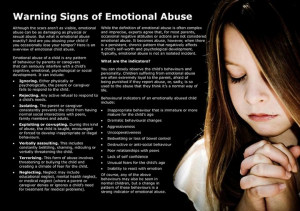 Emotional abuse - signs