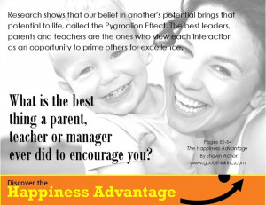 Pygmalion Effect - Shawn Achor- THE HAPPINESS ADVANTAGE - www ...