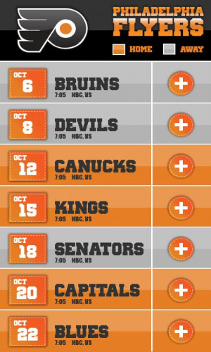 Philadelphia Flyers Schedule