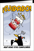 LOOK OUT! Here comes another birthday! - Spanish card - Product ...