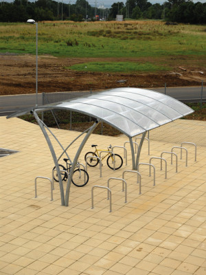 24 cycles double entry with double sided stands at 800mm centres