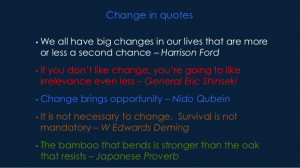 Managing Change Quotes Change in Quotes we All Have