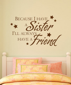 ... Chocolate 'Sister Friend' Wall Quote by Color Trend: Rich Chocolate on