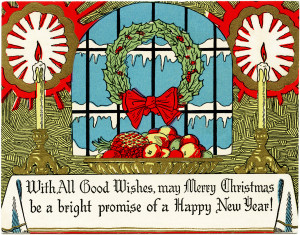 vintage christmas clipart, old fashioned holiday clip art, art deco ...