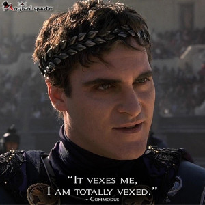 me, I am totally vexed. #Gladiator #movie #moviequotes #quote #quotes ...